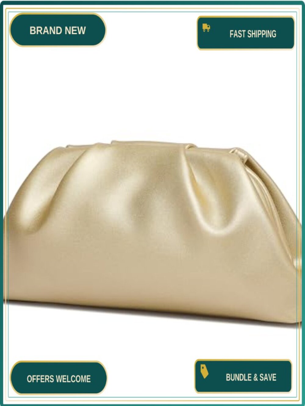 Soft PU Leather Clutch Purses for Women Formal Evening Bag